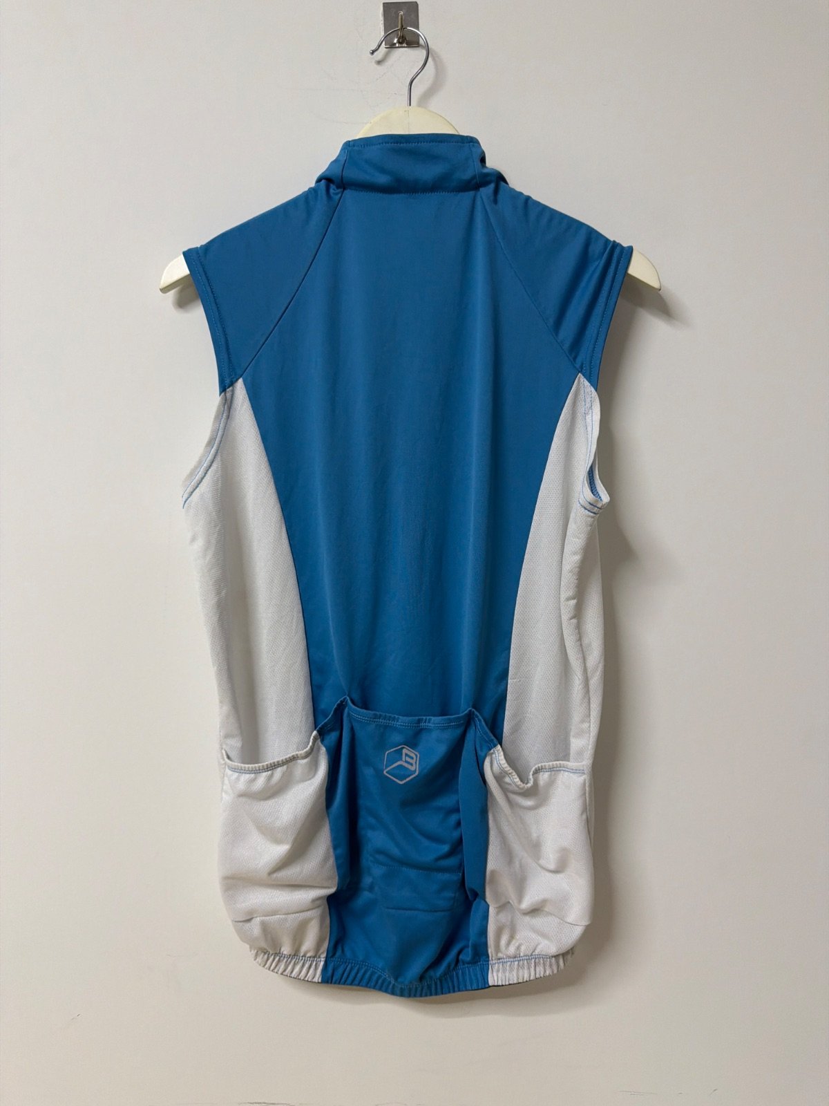 BRIKO Cycling Sleeveless Jersey Vest Blue White Gilet Bikecore Y2K — foto 2
