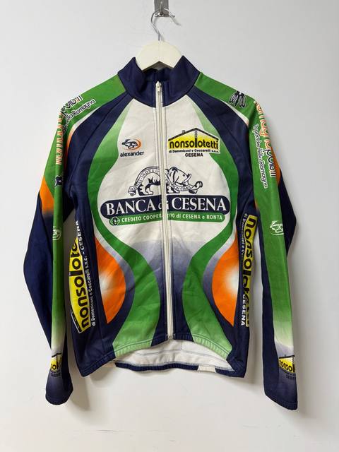 Alexander Cycling Winter Jacket Vintage Banca di Cesena Long Sleeve Thermal Size 50