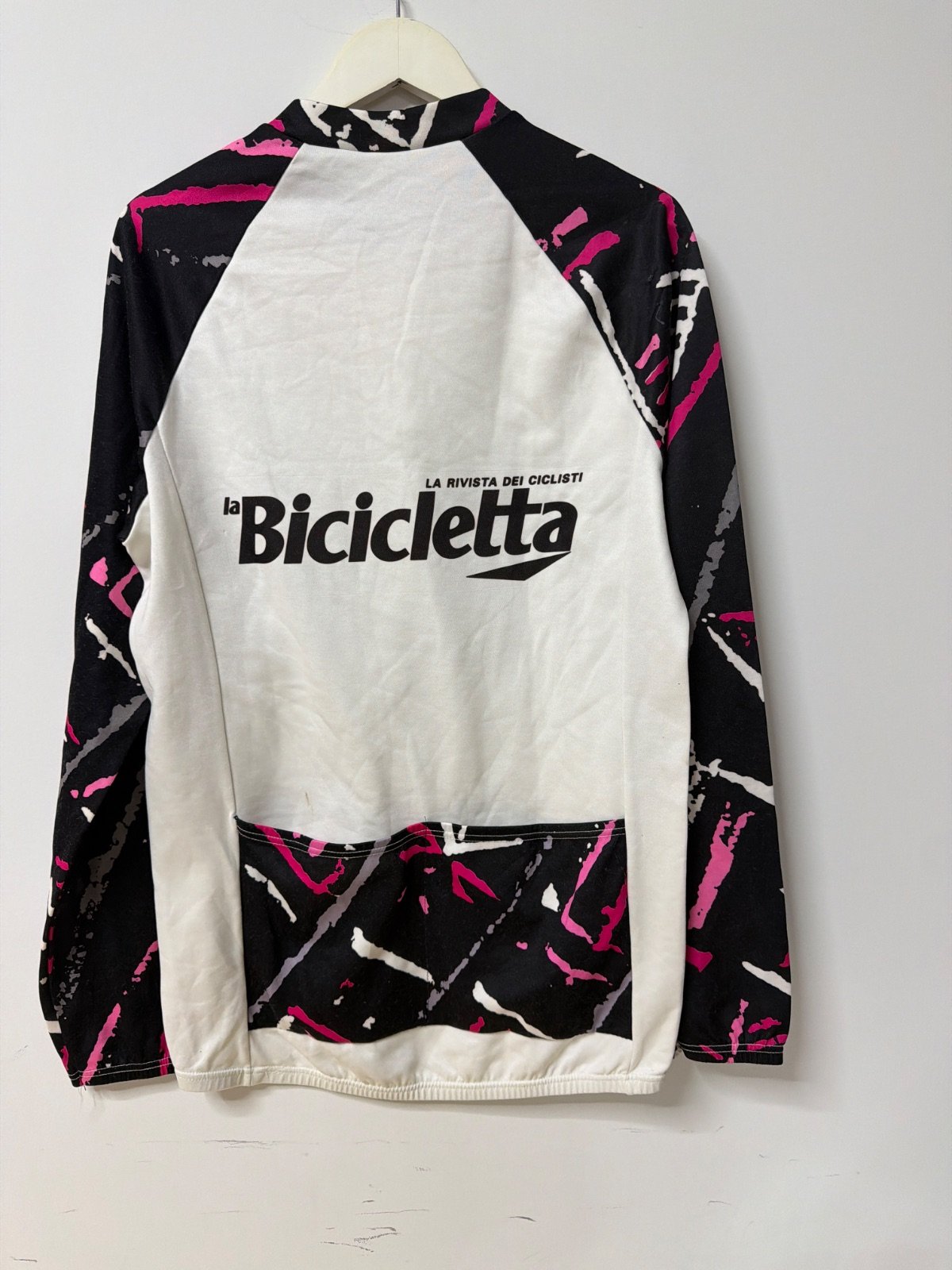 Parentini Cycling Long Sleeve Jersey Vintage 90s La Bicicletta Retro Made in Italy Size 6 — foto 3