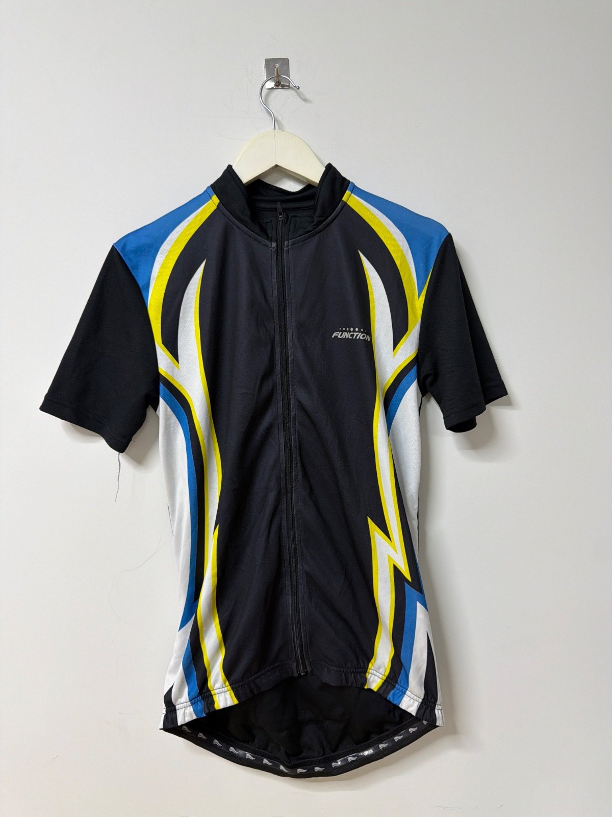CRIVIT Cycling Jersey Short Sleeve Bike Shirt Black Blue Yellow Size S