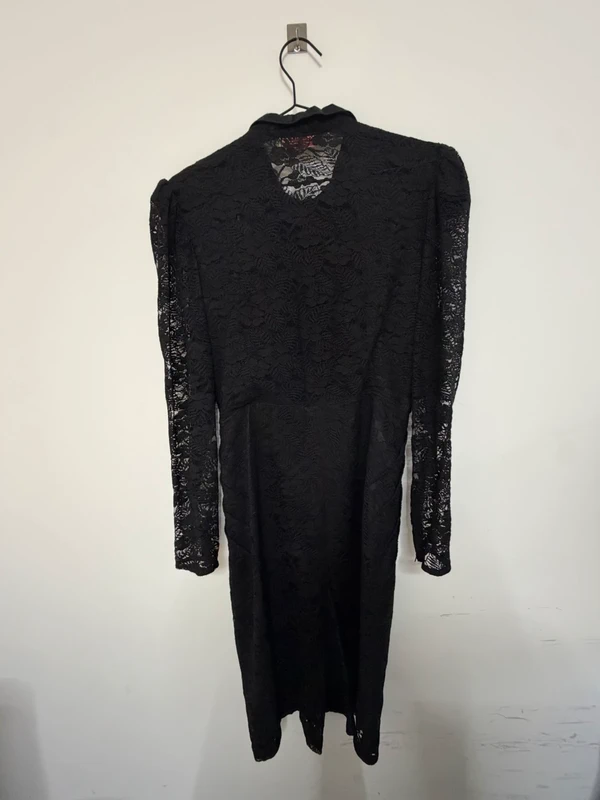 Roccobarocco vestido midi encaje negro Talla S/36 Vintage — foto 2