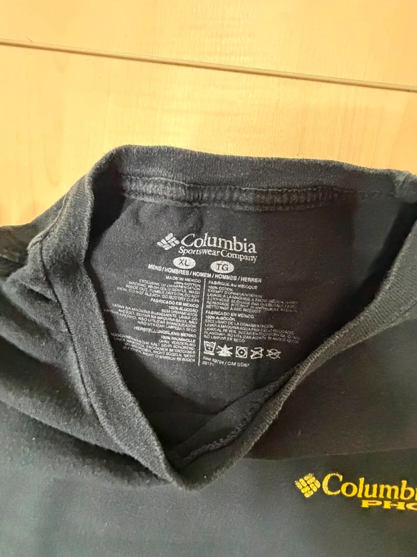 Columbia PHG Camiseta Hombre XL Negra Vintage Streetwear — foto 4