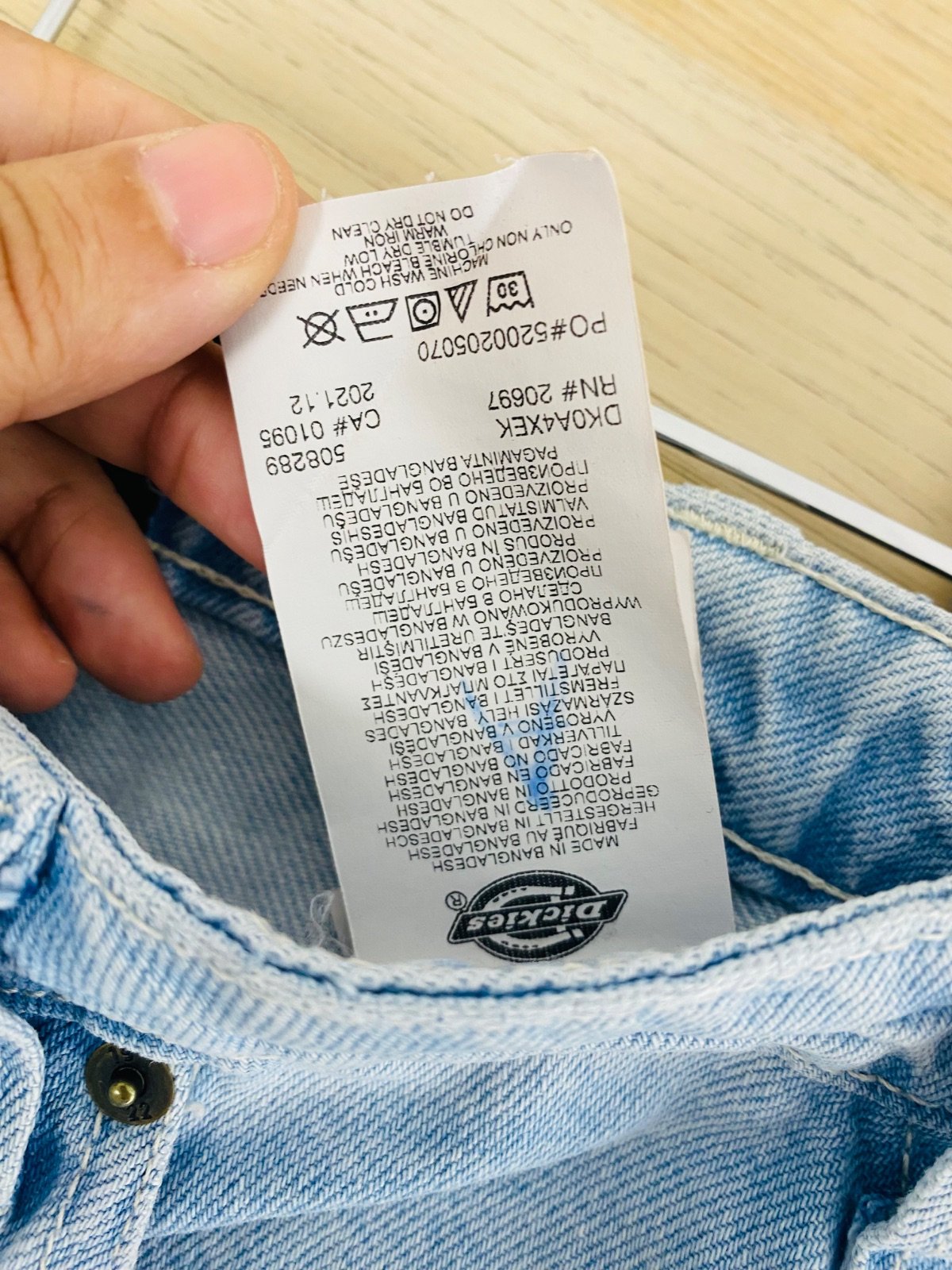 Dickies Jeans Carpenter Azul Claro Vintage Workwear — foto 7
