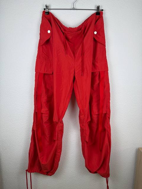Pantalón cargo rojo paracaidista Talla M Streetwear Y2K