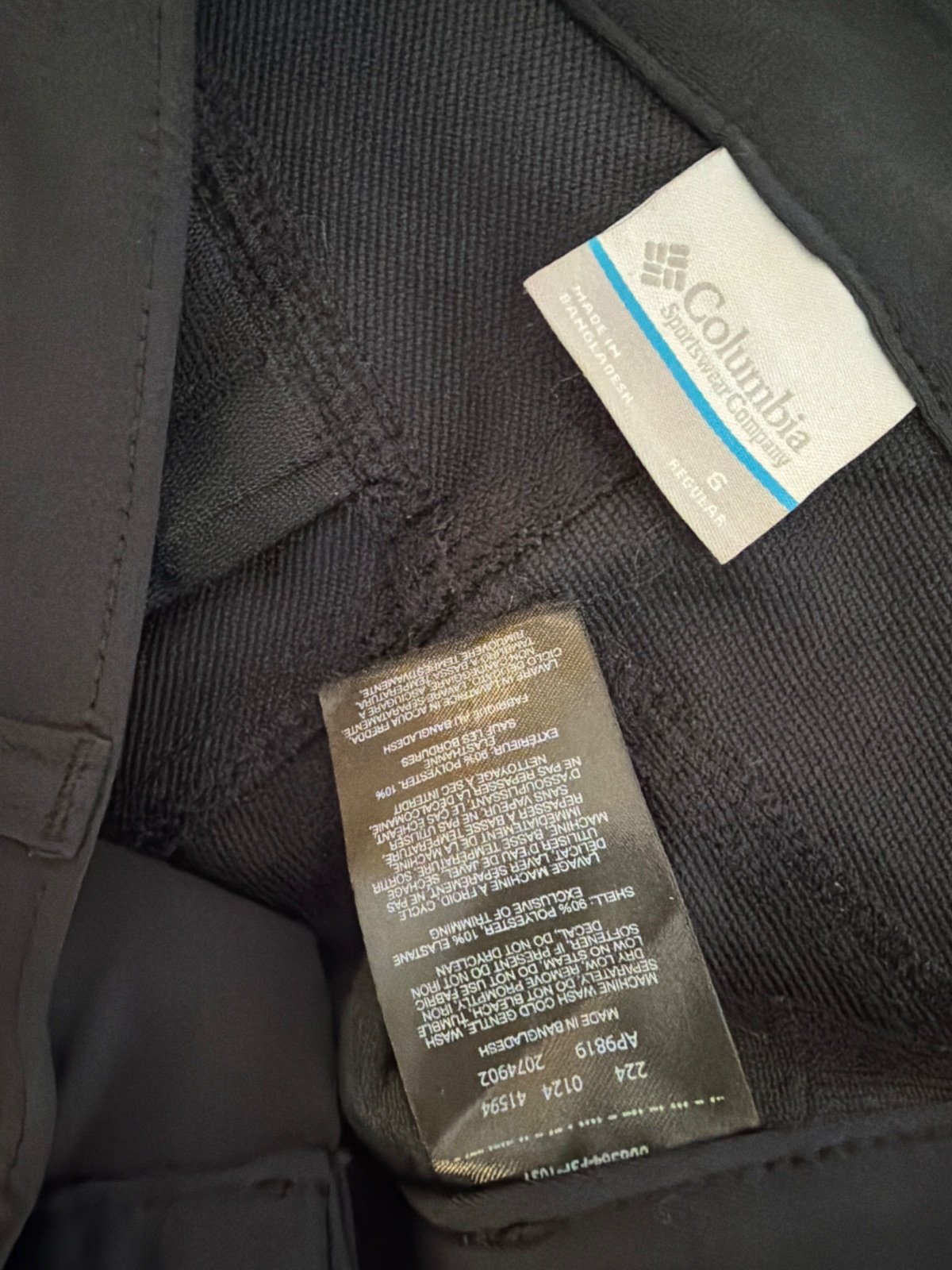 Columbia Pantalón Trekking Negro Omni-Shield Montaña Senderismo — foto 8