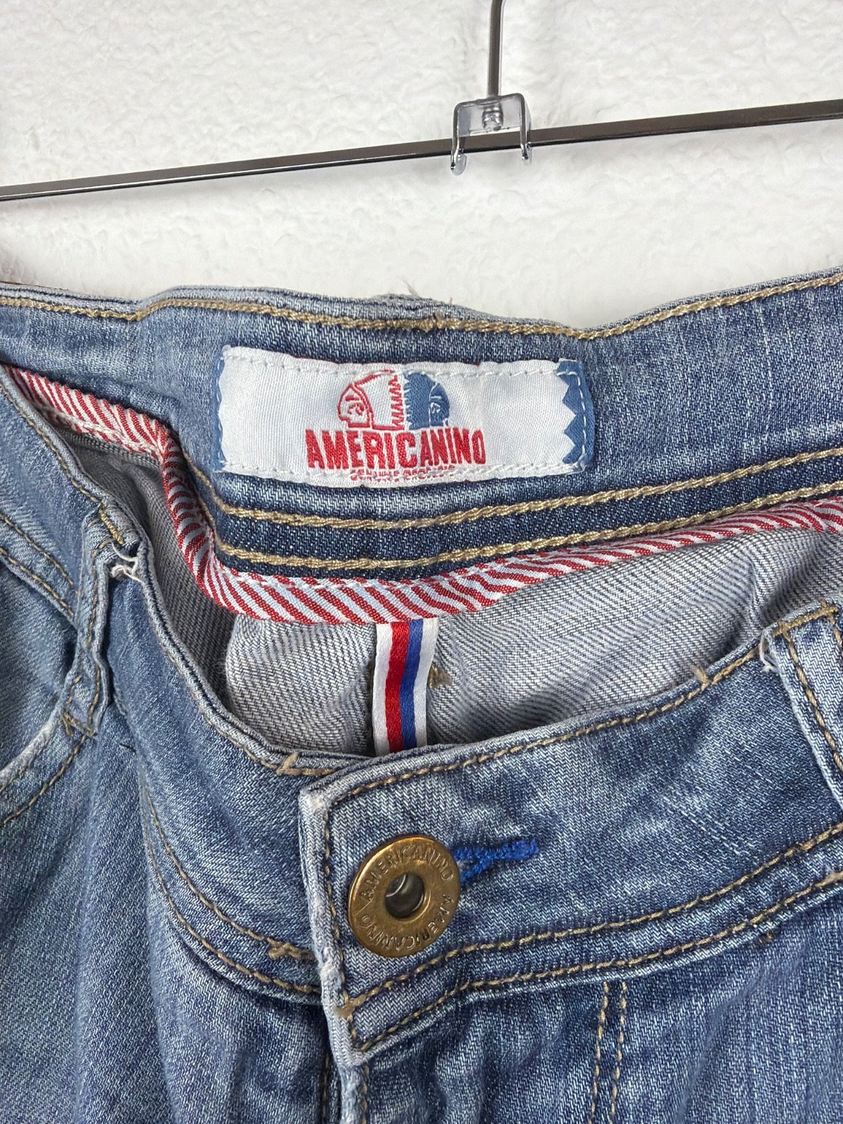 Americanino Vaqueros Hombre Lavado Claro Vintage Rectos — foto 2