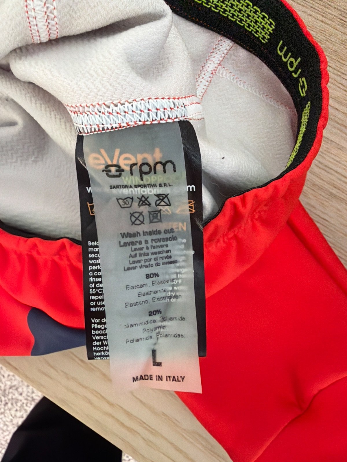 RPM Maillot Ciclismo Trebaseleghe Talla L Windproof Italia Vintage — foto 3
