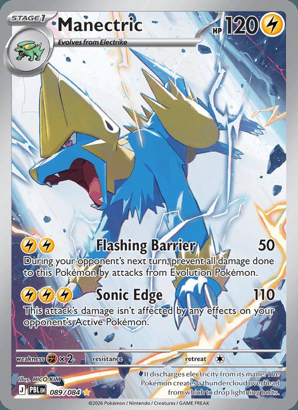 Manectric 089/084 Pitch Black Inglés Illustration Rare