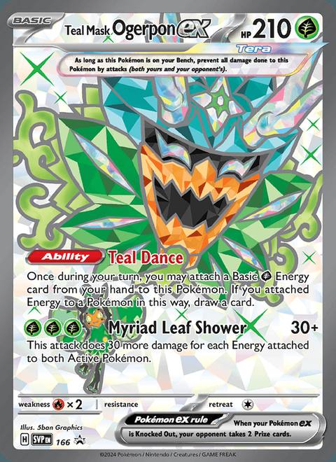 Teal Mask Ogerpon ex 166 SVP Black Star Promos Inglés Promo