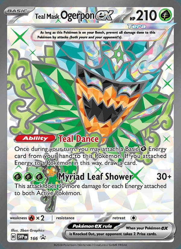 Teal Mask Ogerpon ex 166 SVP Black Star Promos Inglés Promo
