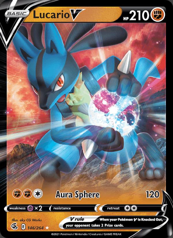 Lucario V 146/264 Fusion Strike Inglés Holo Rare V