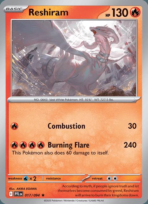 REVISAR · Reshiram 017/094 Phantasmal Flames Inglés Holo