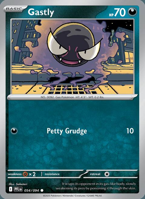 Gastly 054/094 Phantasmal Flames Inglés Normal