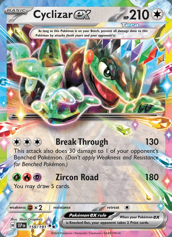 Cyclizar ex 159/191 Surging Sparks Inglés Double Rare