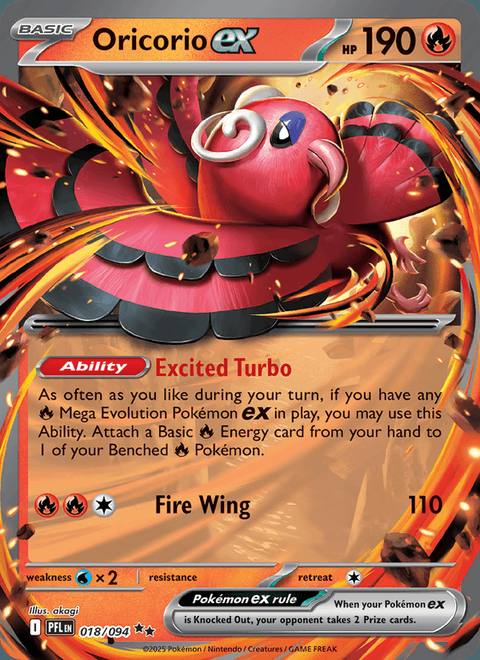 Oricorio ex 018/094 Phantasmal Flames Inglés Double Rare