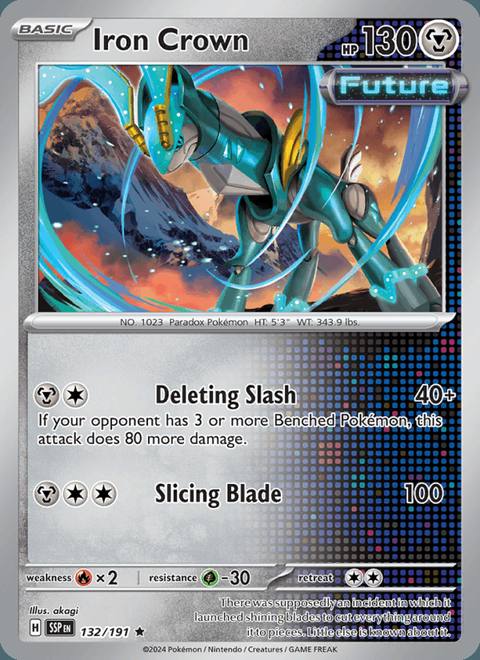Iron Crown 132/191 Surging Sparks Inglés Holo