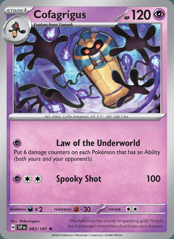 Cofagrigus 083/191 Surging Sparks Inglés Holo