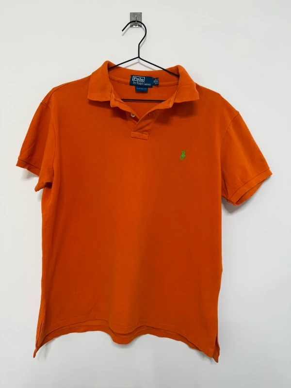 Polo Ralph Lauren naranja Talla M Custom Fit Piqué Vintage
