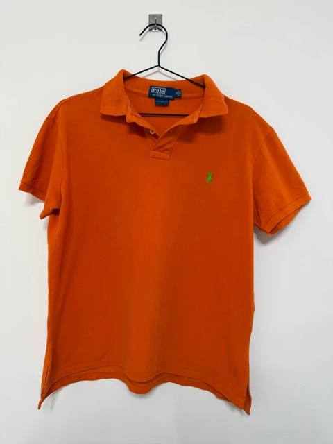 Polo Ralph Lauren naranja Talla M Custom Fit Piqué Vintage